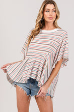 Load image into Gallery viewer, SAGE + FIG Full Size Round Neck Stripe Top