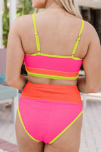 Load image into Gallery viewer, Color Block Scoop Neck Two-Piece Swim Set
