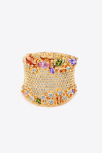 Load image into Gallery viewer, Multicolored Cubic Zirconia Textured Ring