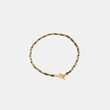 Load image into Gallery viewer, 18K Gold-Plated Leather Chain Necklace
