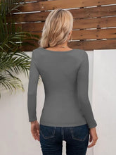 Load image into Gallery viewer, Asymmetrical Neck Long Sleeve T-Shirt