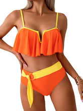 Load image into Gallery viewer, Spaghetti Strap Notched Bikini Set