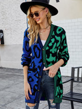 Load image into Gallery viewer, Leopard Button Down Longline Cardigan