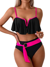 Load image into Gallery viewer, Spaghetti Strap Notched Bikini Set