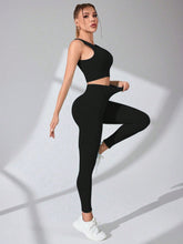 Load image into Gallery viewer, Scoop Neck Wide Strap Top and Pants Active Set