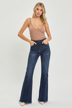 Load image into Gallery viewer, RISEN High Waist Raw Hem Flare Jeans