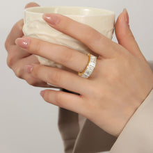 Load image into Gallery viewer, Titanium Steel Inlaid Zircon Ring