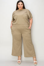 Load image into Gallery viewer, Double Take Full Size Texture Short Sleeve Top and Pants Set