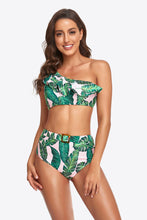 Load image into Gallery viewer, Ruffled One-Shoulder Buckled Bikini Set