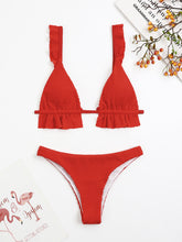 Load image into Gallery viewer, Ruffled Textured Wide Strap Two-Piece Bikini Set