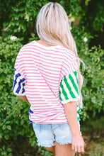 Load image into Gallery viewer, Striped Round Neck Dropped Shoulder T-Shirt