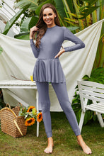 Load image into Gallery viewer, Mock Neck Long Sleeve One-Piece Swimwear