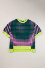 Load image into Gallery viewer, Striped Round Neck Half Sleeve T-Shirt