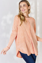 Load image into Gallery viewer, Zenana Oversized Washed Waffle Long Sleeve Top