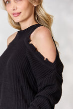 Load image into Gallery viewer, BiBi Cutout Shoulder Long Sleeve Knit Top