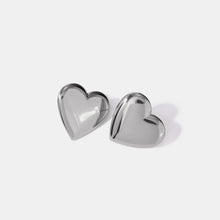 Load image into Gallery viewer, Stainless Steel Heart Stud Earrings