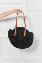 Load image into Gallery viewer, Justin Taylor C'est La Vie Crochet Handbag in Black