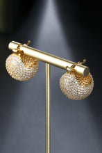 Load image into Gallery viewer, Inlaid Cubic Zirconia Brass Earrings