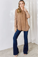Load image into Gallery viewer, Zenana Oversized Washed Waffle Long Sleeve Top