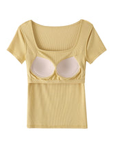 Load image into Gallery viewer, Square Neck Short Sleeve T-Shirt