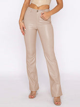Load image into Gallery viewer, PU Leather High Waist Straight Pants