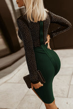 Load image into Gallery viewer, Rhinestone Mock Neck Long Sleeve Dress