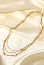 Load image into Gallery viewer, 18K Gold Plated Cross Pendant Triple-Layered Necklace