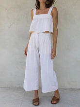 Load image into Gallery viewer, Square Neck Wide Strap Top and Pants Set