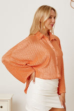 Load image into Gallery viewer, Textured Button Up Long Sleeve Shirt