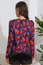 Load image into Gallery viewer, Floral Long Puff Sleeve Blouse
