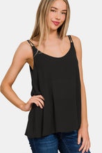 Load image into Gallery viewer, Zenana Woven Double Spaghetti Strap V-Neck Cami