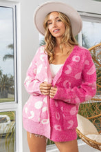 Load image into Gallery viewer, BiBi Leopard Open Front Contrast Cardigan