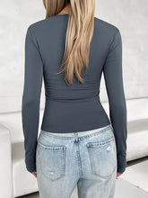 Load image into Gallery viewer, Notched Long Sleeve T-Shirt