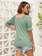 Load image into Gallery viewer, Ruched Short Sleeve Blouse