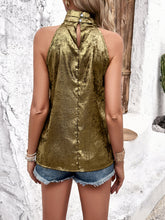 Load image into Gallery viewer, Ruched Grecian Neck Tank