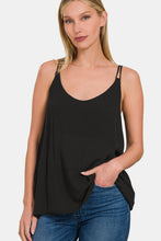 Load image into Gallery viewer, Zenana Woven Double Spaghetti Strap V-Neck Cami