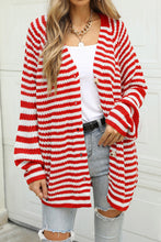 Load image into Gallery viewer, Striped Button Up Long Sleeve Cardigan