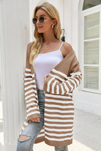 Load image into Gallery viewer, Striped Open Front Longline Cardigan