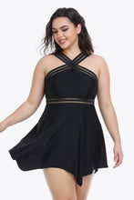Load image into Gallery viewer, Plus Size Handkerchief-Hem Swim Dress and Bottoms Set