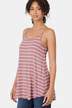 Load image into Gallery viewer, Zenana Striped Curved Hem Cami