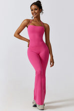 Load image into Gallery viewer, Halter Neck Flare Sport Jumpsuit
