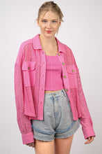 Load image into Gallery viewer, VERY J Button Up Long Sleeve Lace Shirt