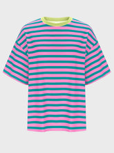Load image into Gallery viewer, Striped Round Neck Half Sleeve T-Shirt