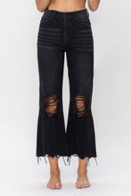 Load image into Gallery viewer, Vervet by Flying Monkey Vintage Ultra High Waist Distressed Crop Flare Jeans