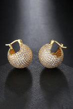 Load image into Gallery viewer, Inlaid Cubic Zirconia Brass Earrings