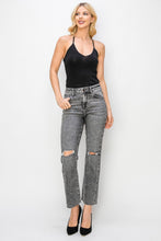 Load image into Gallery viewer, RISEN High Waist Distressed Straight Jeans