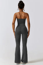 Load image into Gallery viewer, Halter Neck Flare Sport Jumpsuit