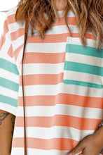 Load image into Gallery viewer, Striped Round Neck Half Sleeve T-Shirt