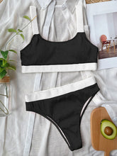 Load image into Gallery viewer, Contrast Scoop Neck Wide Strap Two-Piece Swim Set