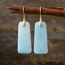 Load image into Gallery viewer, Natural Stone Geometric Shape Earrings